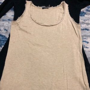 MAGASCHONI tan tank sweater.